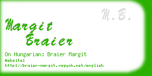 margit braier business card